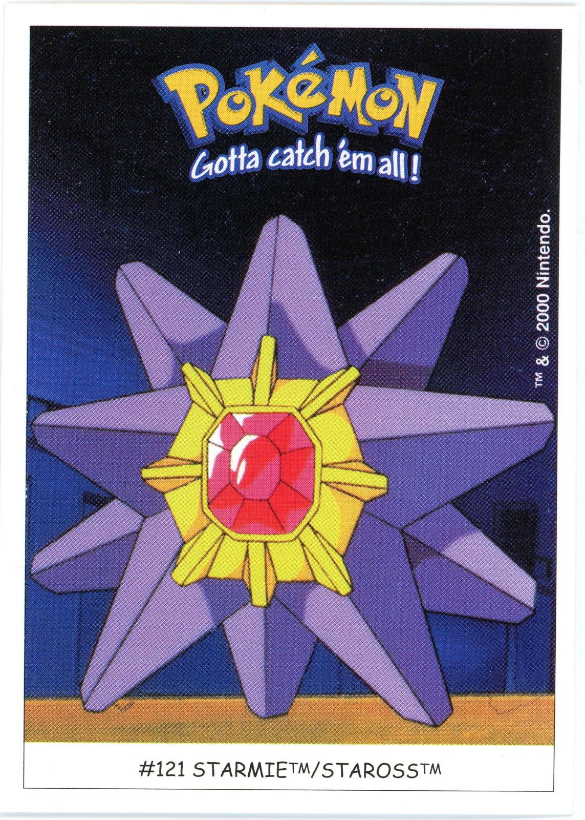 Starmie #121 Pokémon Card from Pokemon 2000 Dunkin Boomer Set 