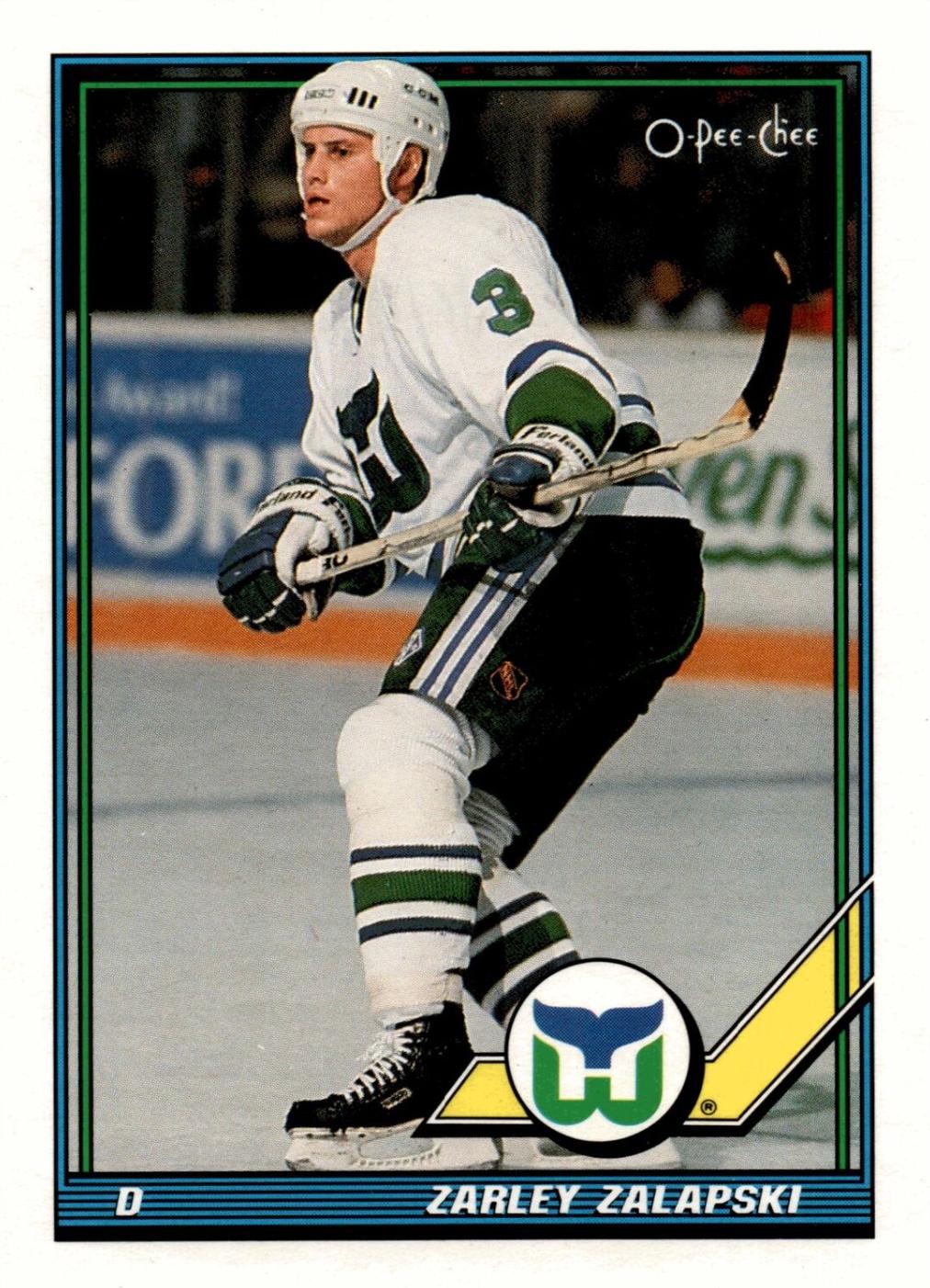 Zarley Zalapski #344 Hockey Cards 1991 O-Pee-Chee