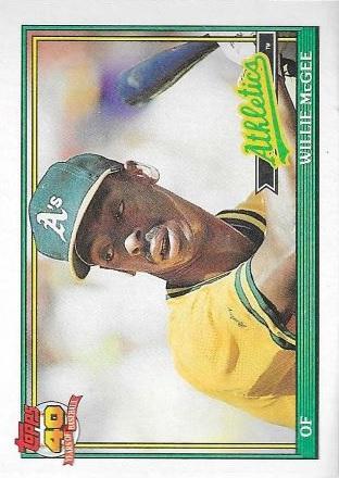 Willie McGee #380 Baseball Cards 1991 Topps