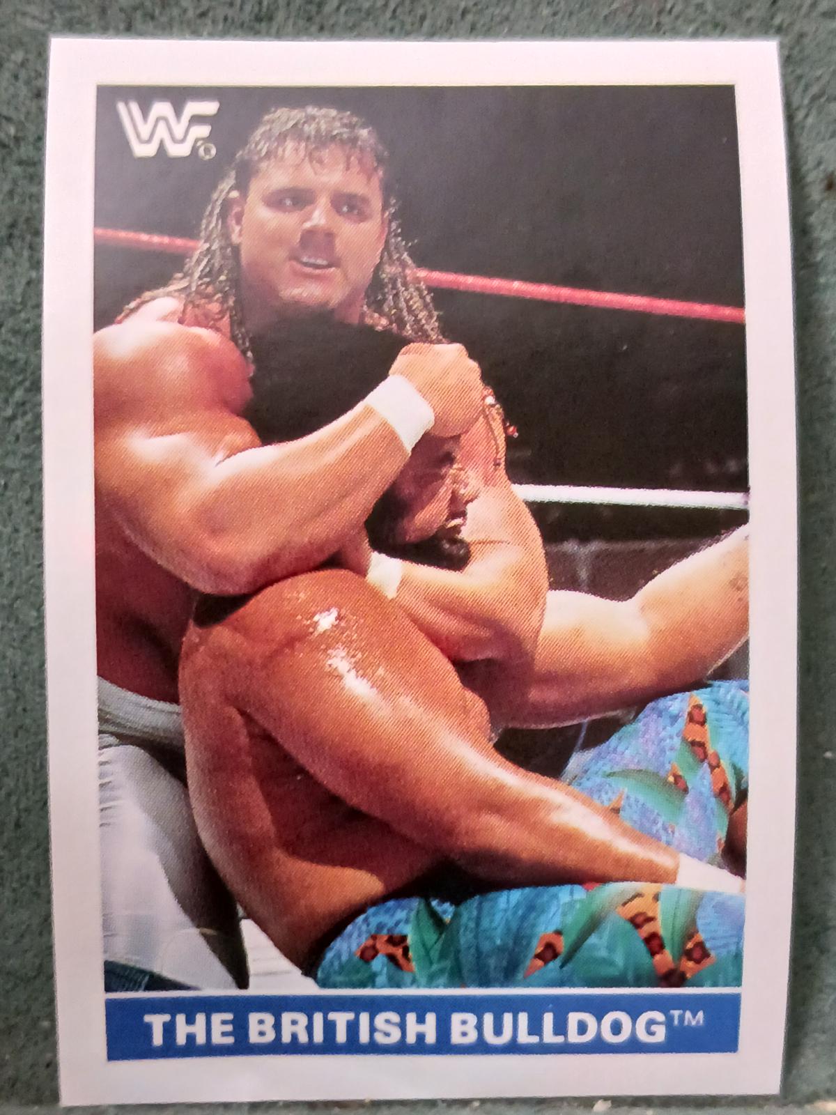 British Bulldog #19 Wrestling Cards 1991 WWF Superstars Stickers