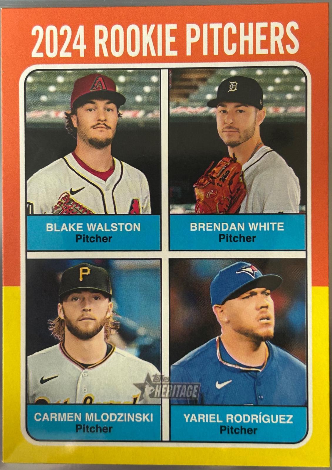 Yariel Rodriguez / Carmen Mlodzinski / Blake Walston / Brendan White #624 Baseball Cards 2024 Topps Heritage