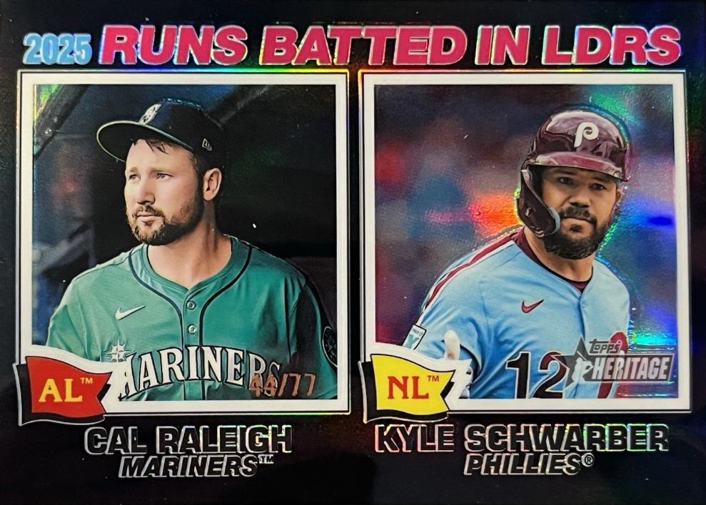 Kyle Schwarber / Cal Raleigh [Black Bordered Chrome] #2