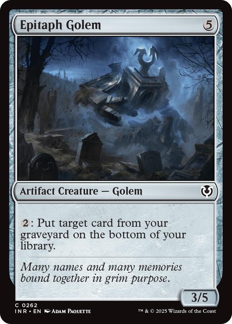 Epitaph Golem #262 Magic Innistrad Remastered