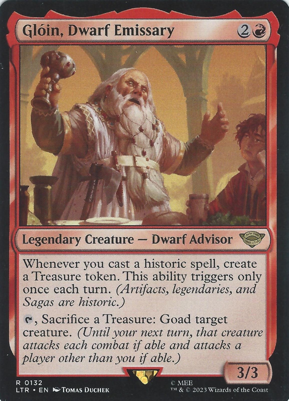 Gloin, Dwarf Emissary #132 Magic Lord of the Rings