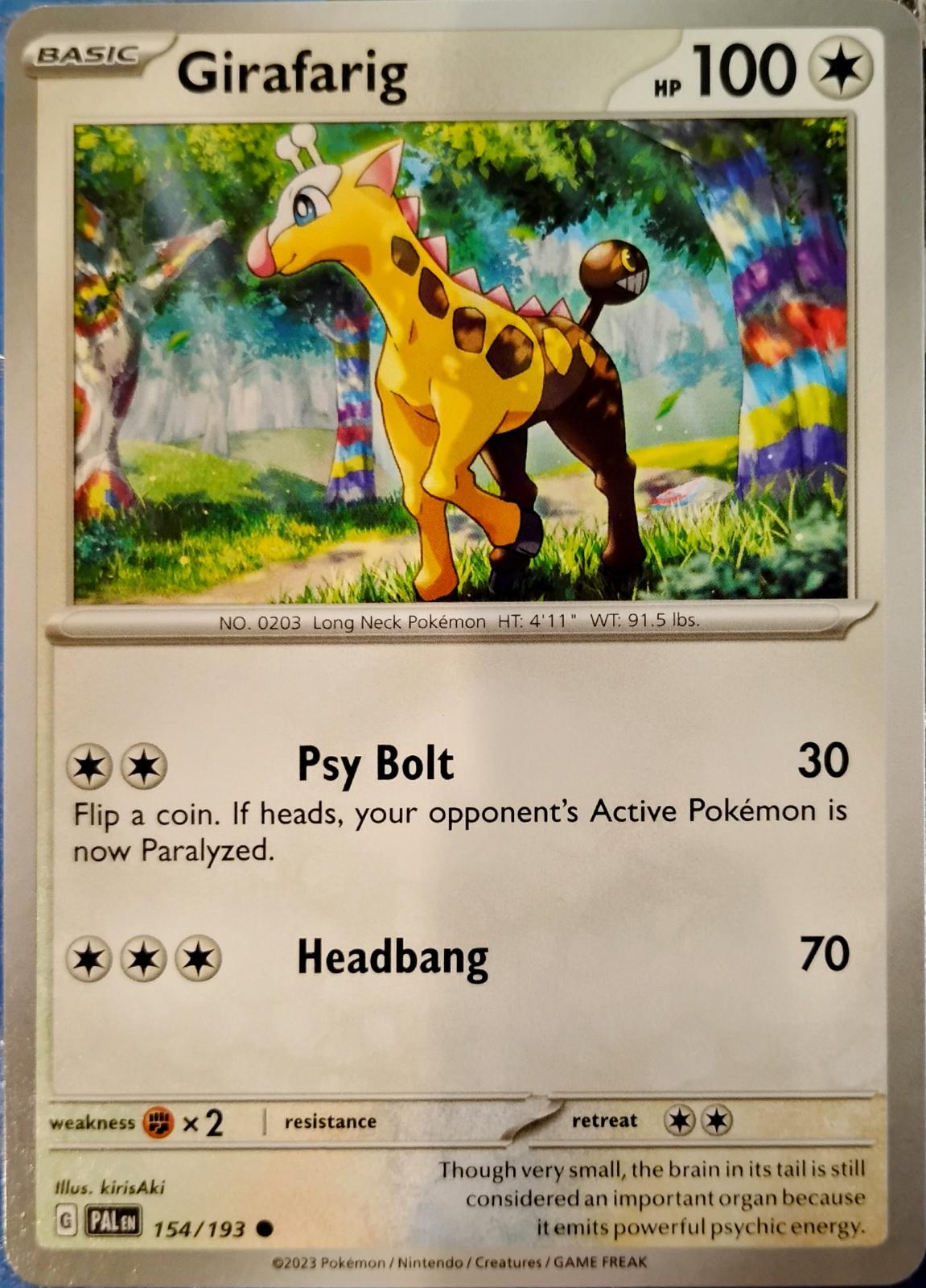 Girafarig #154 Pokemon Paldea Evolved