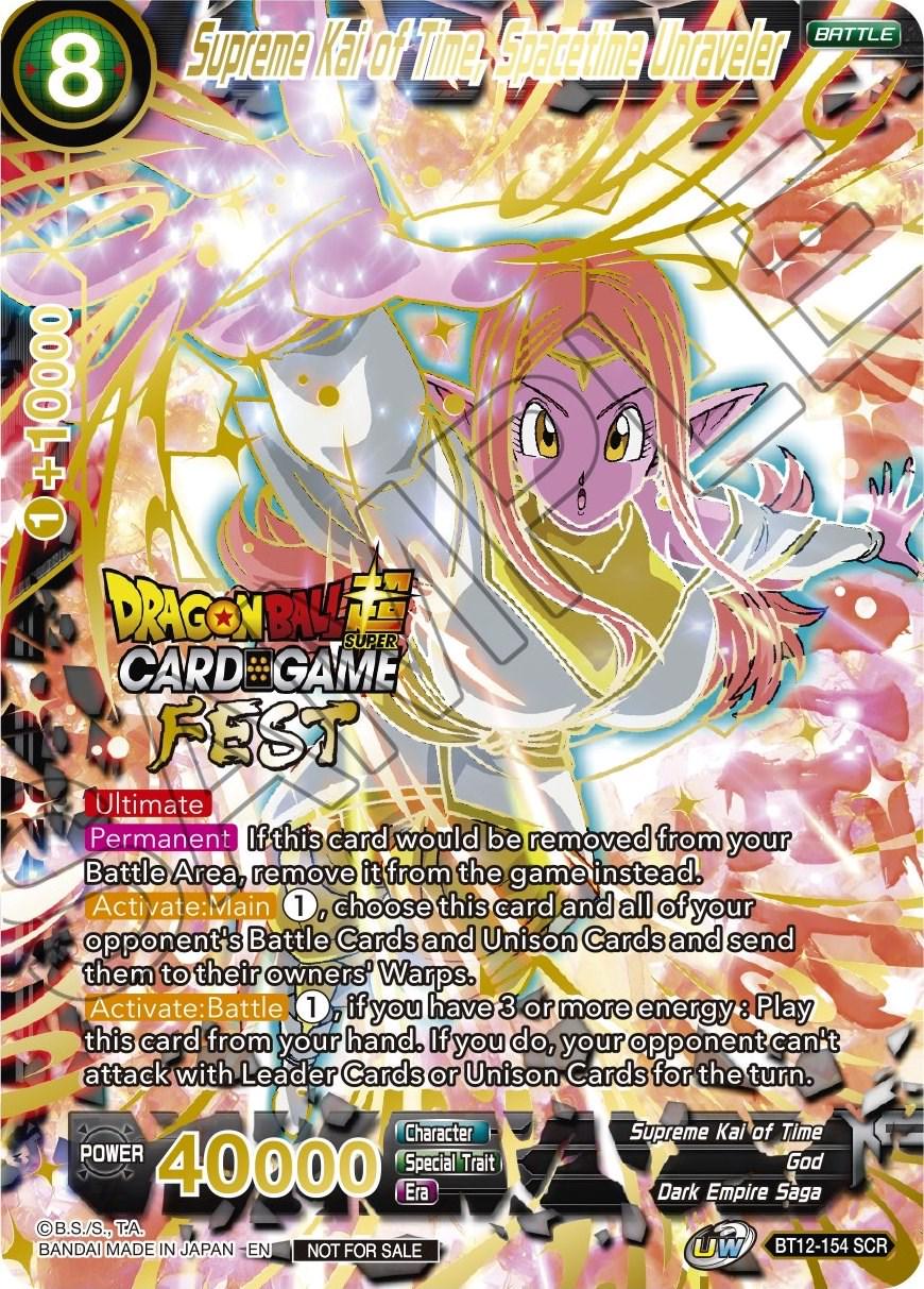 Supreme Kai of Time, Spacetime Unraveler BT12-154 Dragon Ball Super Divine Multiverse Release Promos