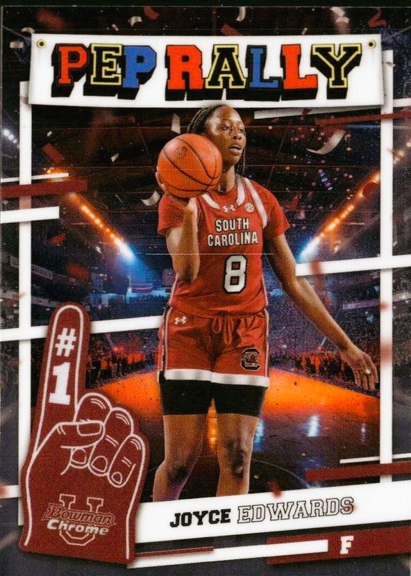 Joyce Edwards #PR-23 Basketball Cards 2024 Bowman Chrome University Pep Rally