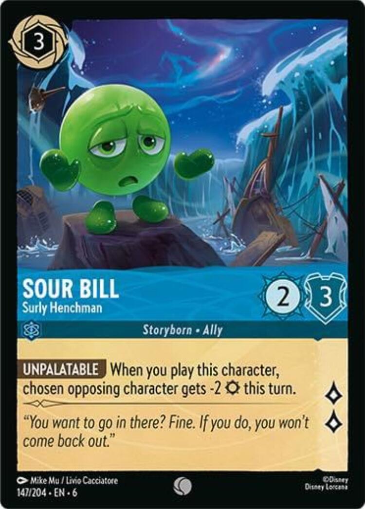 Sour Bill - Surly Henchman #147 Lorcana Azurite Sea