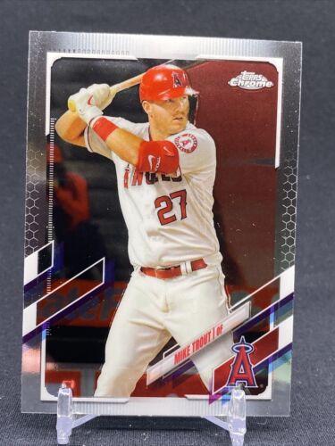 Mike Trout #27 Baseball Cards 2021 Topps Chrome