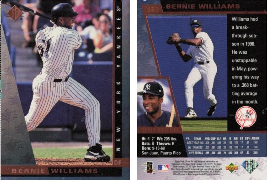 Bernie Williams #122 Baseball Cards 1997 SP