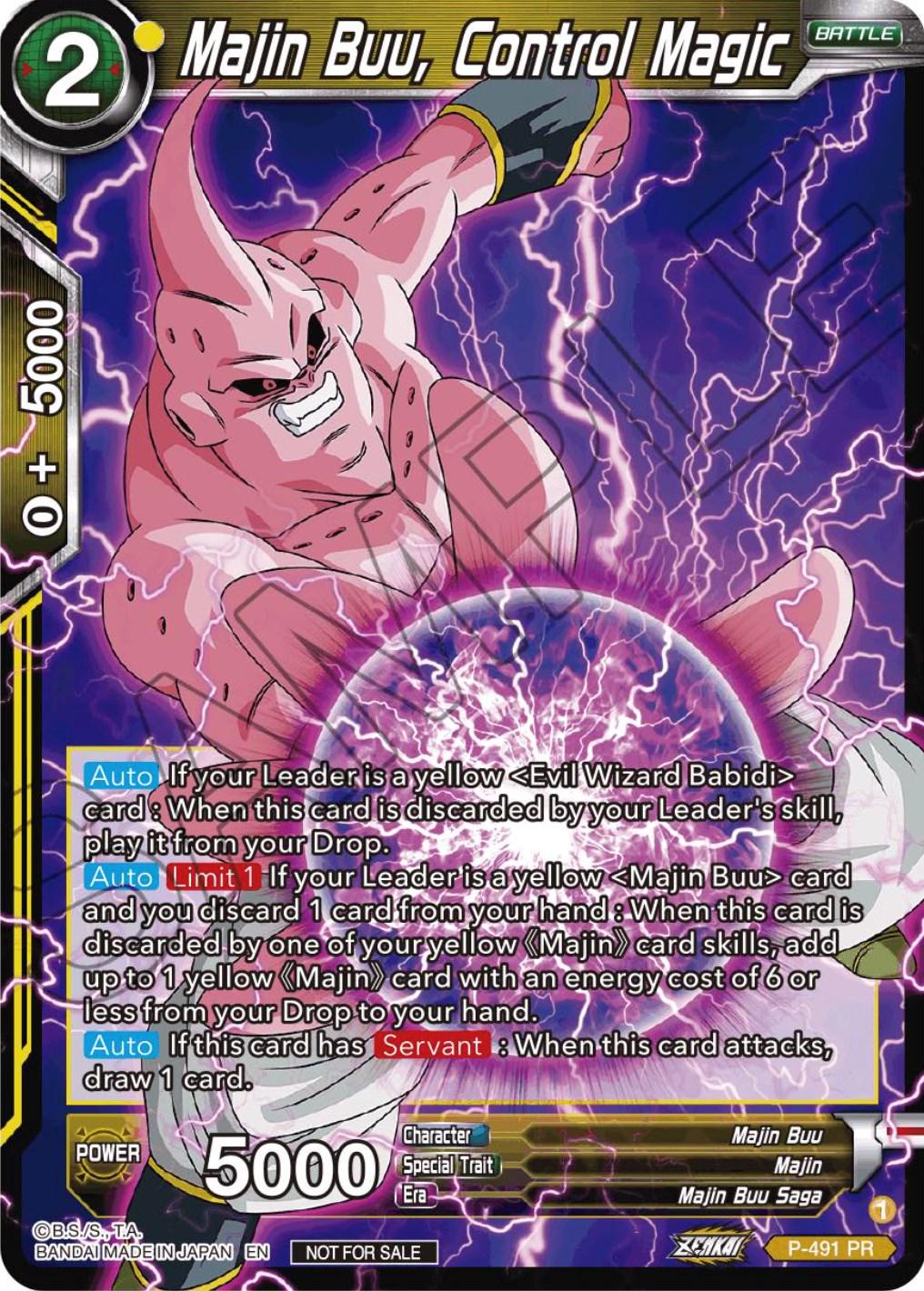 Majin Buu, Control Magic P-491 Dragon Ball Super Divine Multiverse Release Promos