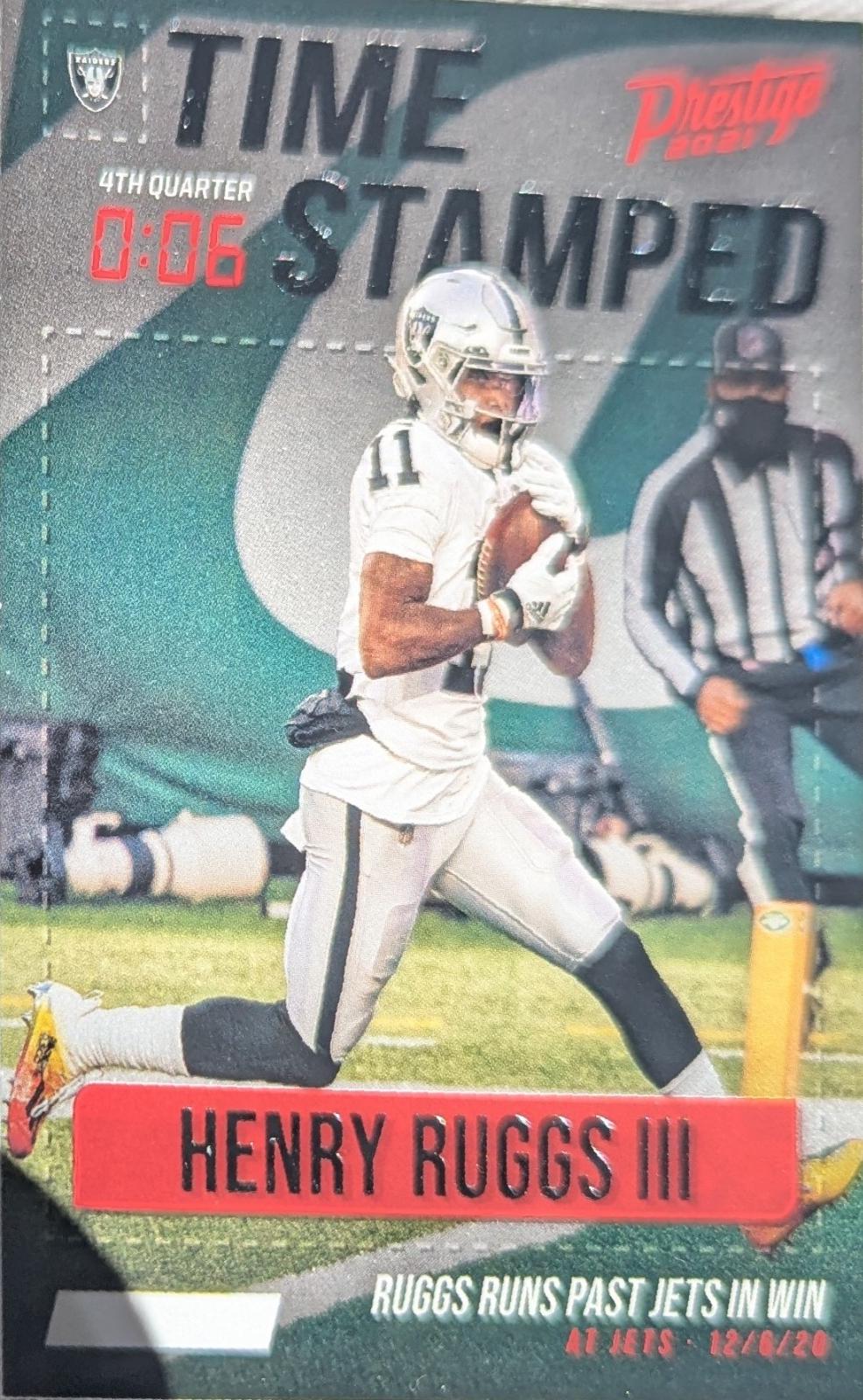 Henry Ruggs III #TS-HR Football Cards 2021 Panini Prestige Time Stamped