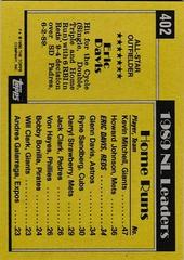 Back Of Card | Eric Davis Baseball Cards 1990 Topps