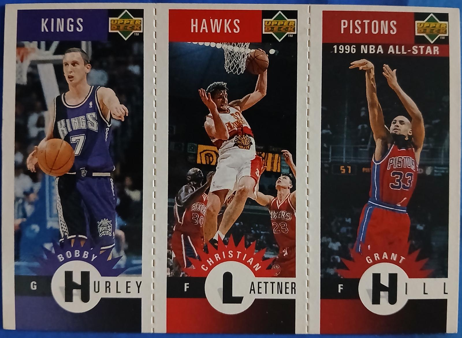 Hurley, Laettner, Hill Basketball Cards 1996 Collector's Choice Mini