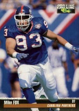 Mike Fox #5 Football Cards 1995 Pro Line