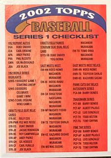 Checklist Series 1