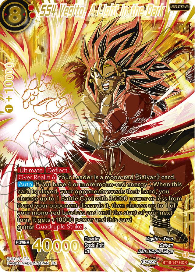 SS4 Vegito, A Light in the Dark [GDR Foil] BT18-147 Prices