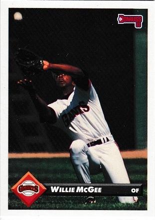Willie McGee #355 Baseball Cards 1993 Donruss
