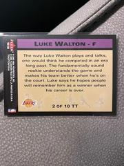 Back | Luke Walton Basketball Cards 2003 Fleer Tradition Throwback Threads