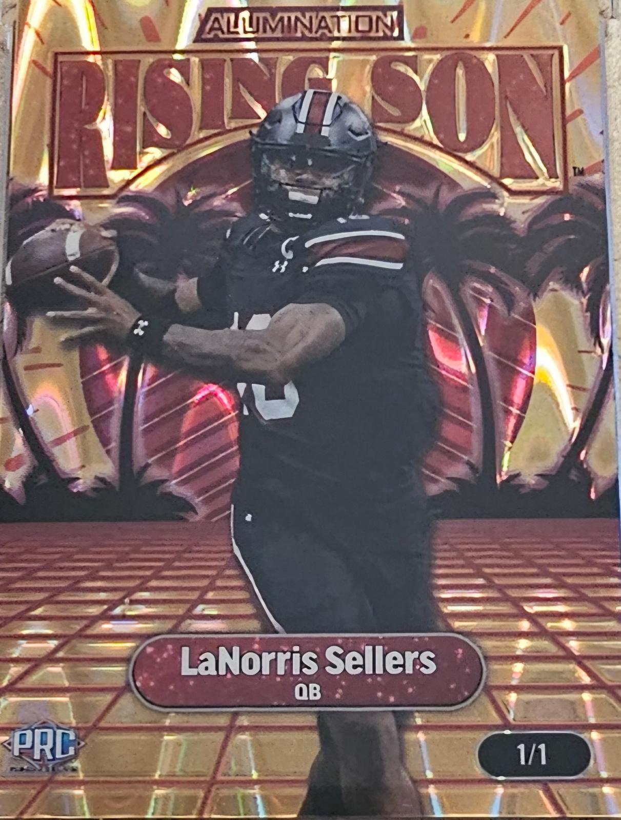LaNorris Sellers #PMG-ARS-LS 2026 Wild Card Alumination Just The Hits Football