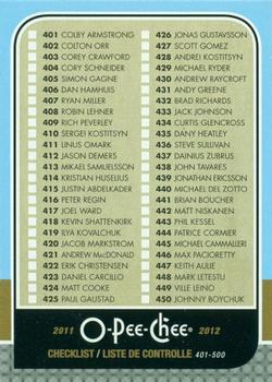 Checklist #500 2011 O Pee Chee Hockey