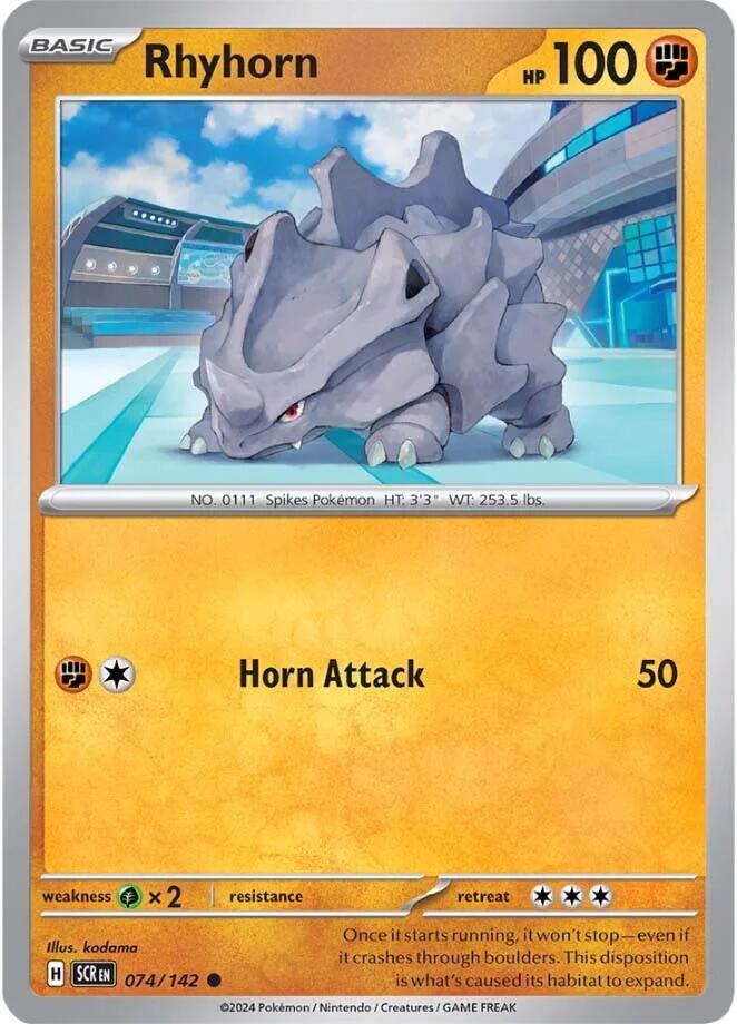 Rhyhorn #74 Pokemon Stellar Crown