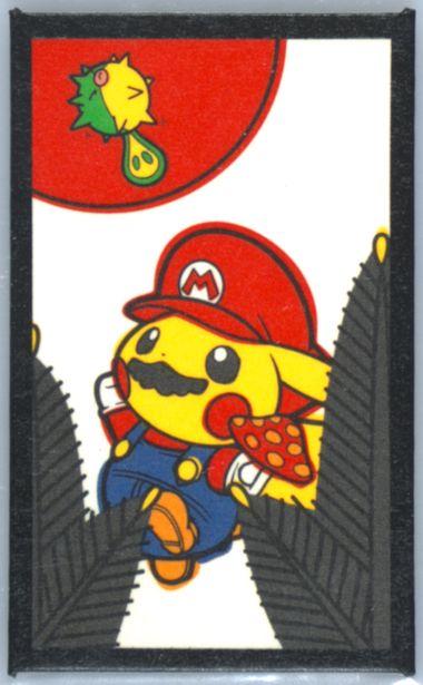 Mario Pikachu, Qwilfish (January) Pokemon Japanese Hanafuda