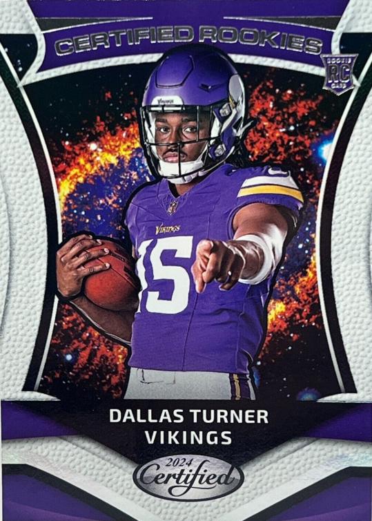 Dallas Turner #20 Football Cards 2024 Panini Certified Rookie