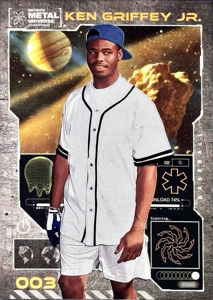 Ken Griffey Jr. #003 Basketball Cards 2023 SkyBox Metal Universe Champions