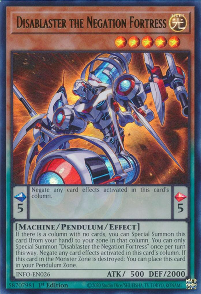 Disablaster the Negation Fortress INFO-EN026 YuGiOh The Infinite Forbidden
