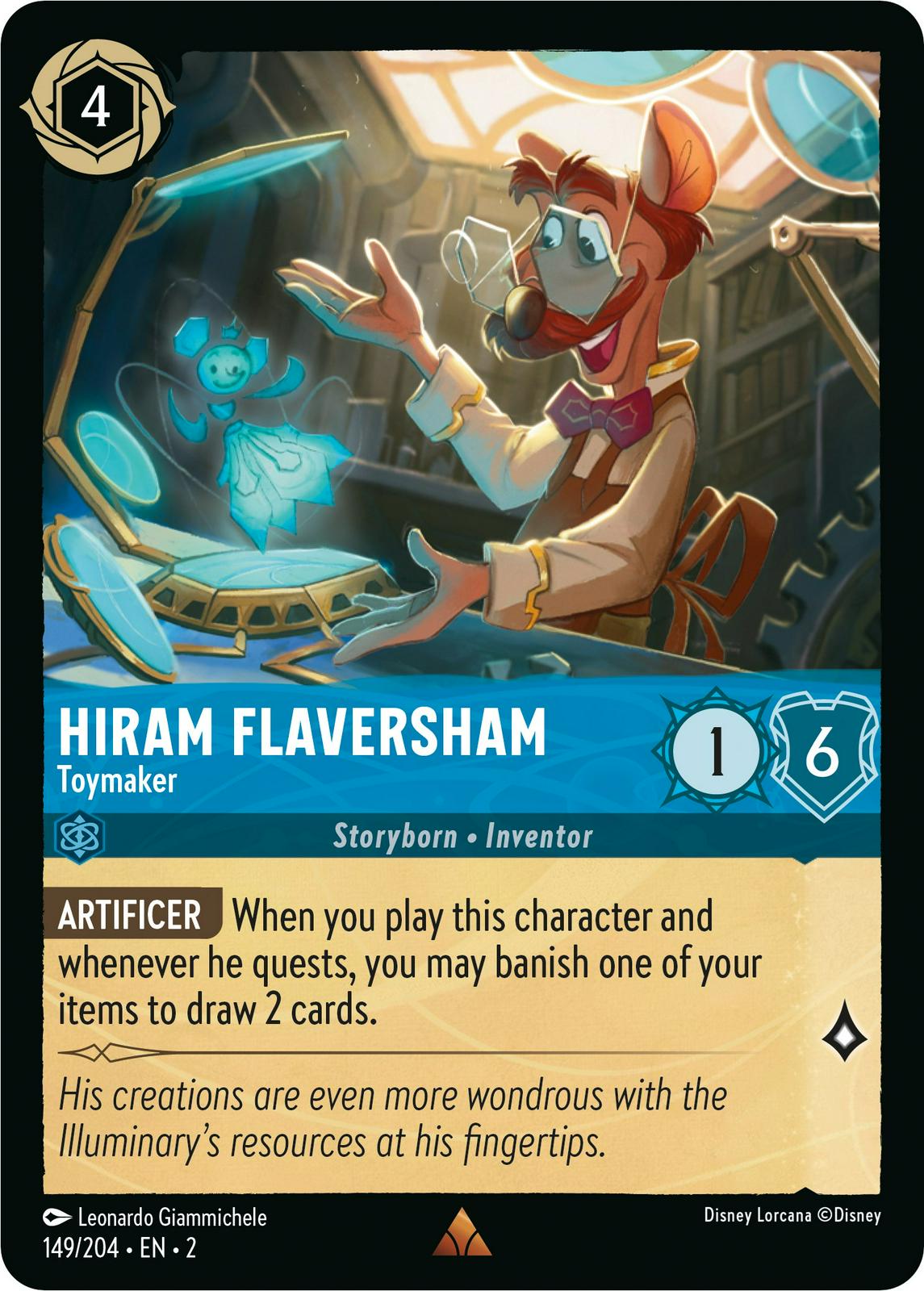 Hiram Flaversham - Toymaker #149 Lorcana Rise of the Floodborn
