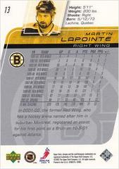 Back Of Card | Martin Lapointe Hockey Cards 2002 Upper Deck