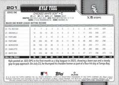 Back Of Card | Kyle Teel Baseball Cards 2026 Topps