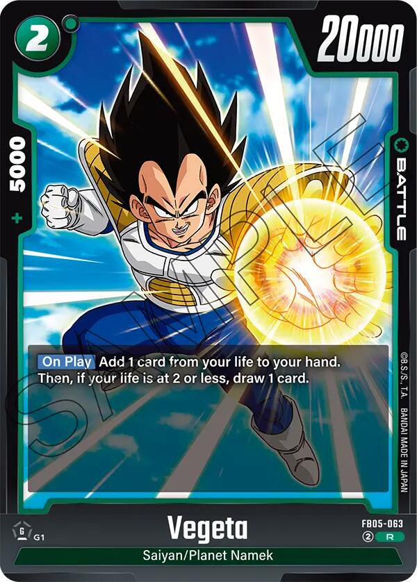 Vegeta FB05-063 Dragon Ball Fusion World New Adventure