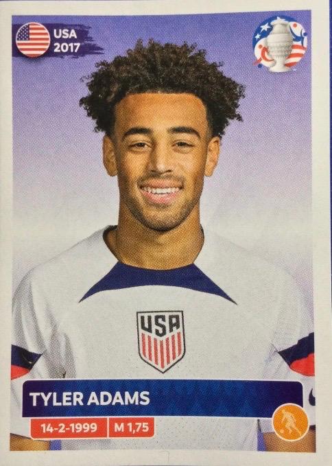 Tyler Adams #USA12 2024 Panini Copa America Sticker Soccer