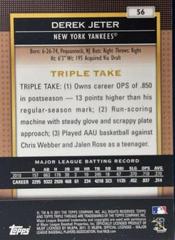Back | Derek Jeter [Sepia] Baseball Cards 2011 Topps Triple Threads