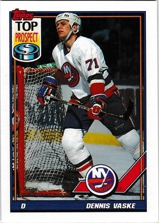 Dennis Vaske #230 Hockey Cards 1991 Topps