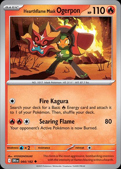 Hearthflame Mask Ogerpon #44 Pokemon Destined Rivals