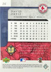Back | David Ortiz Baseball Cards 2005 Ultimate Collection