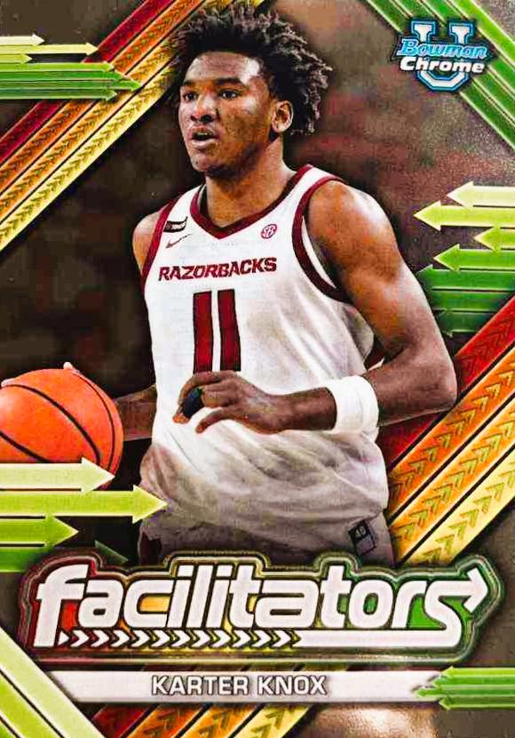 Karter Knox #F-9 Basketball Cards 2024 Bowman Chrome University Facilitators