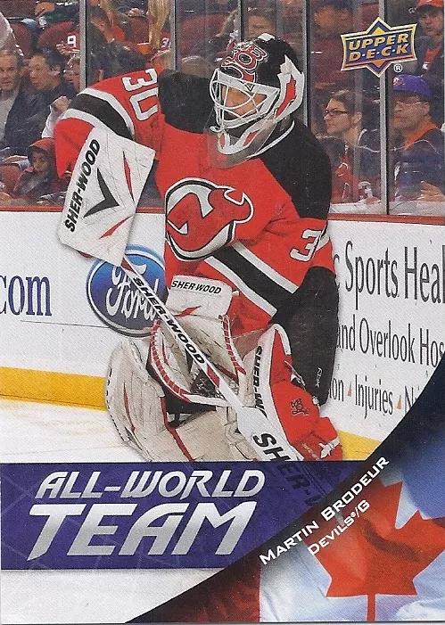 Martin Brodeur #AW19 Hockey Cards 2011 Upper Deck All World Team