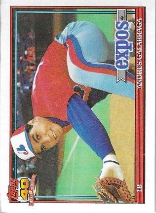 Andres Galarraga #610 Baseball Cards 1991 Topps