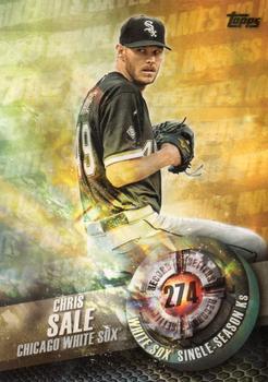 Chris Sale #RS-8 Baseball Cards 2016 Topps Record Setters