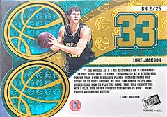 Back | Luke Jackson Basketball Cards 2004 Press Pass Big Numbers