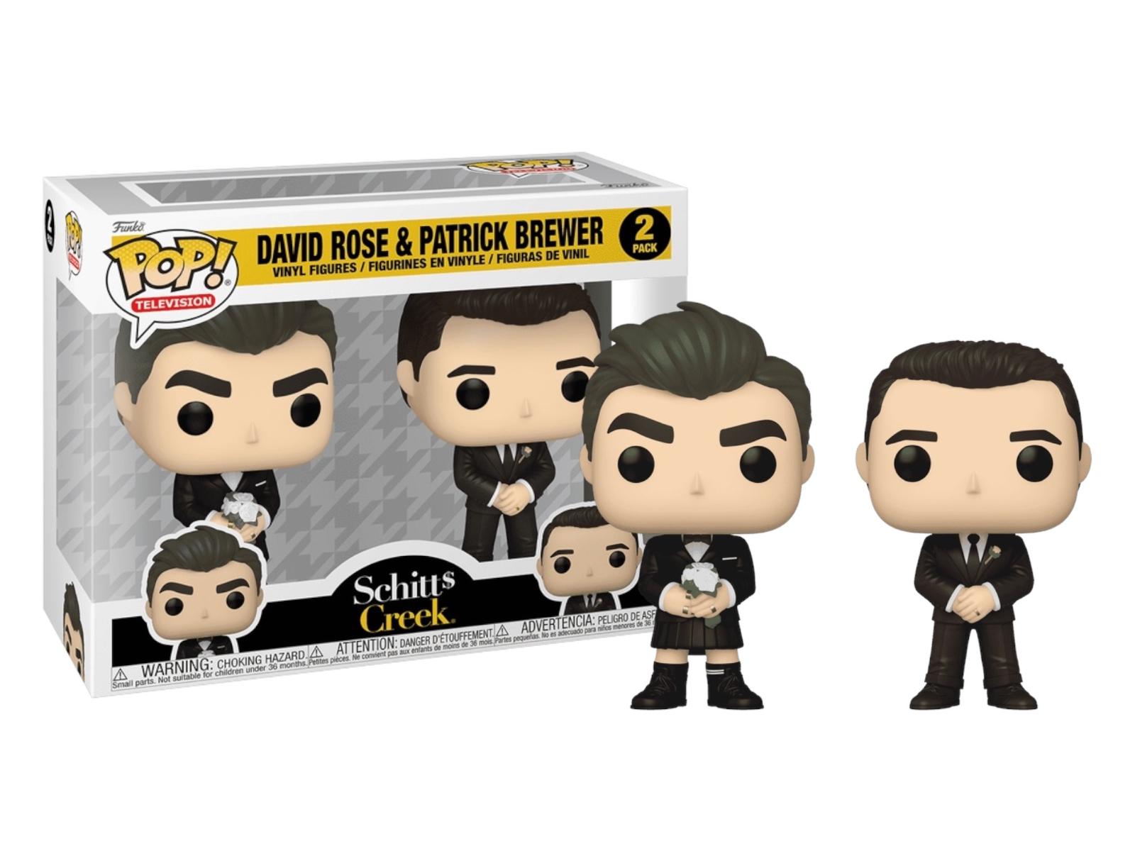David Rose & Patrick Brewer Schitt$ Creek Funko Pop box and figure