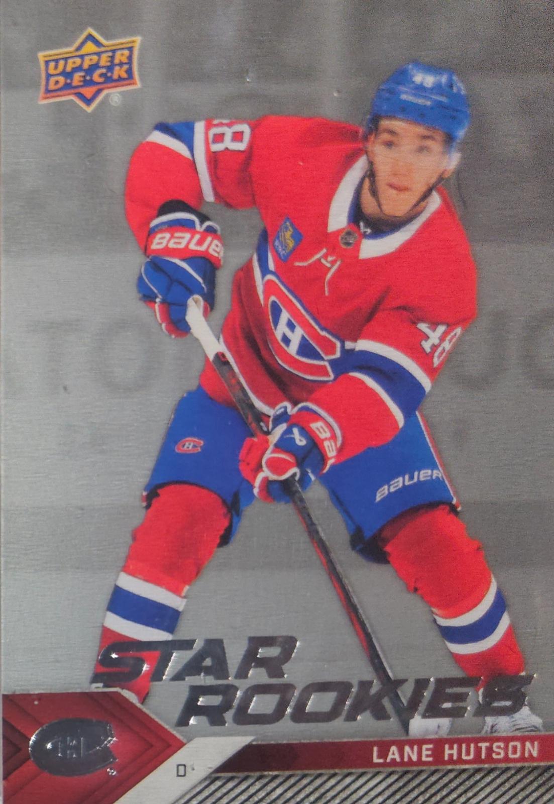 Lane Hutson #8 Hockey Cards 2024 Upper Deck NHL Star Rookies Box Set