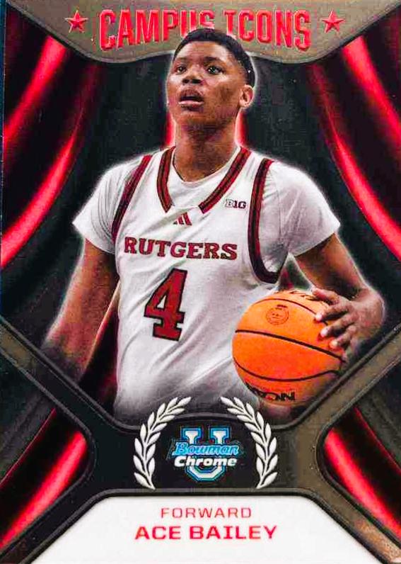 Ace Bailey #CI-2 Basketball Cards 2024 Bowman Chrome University Campus Icons