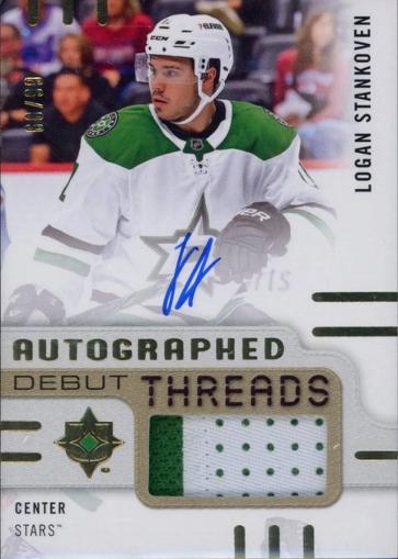 Logan Stankoven #ADT-LS 2024 Ultimate Collection Autograph Debut Threads Hockey