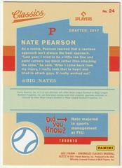 Back | Nate Pearson Baseball Cards 2021 Panini Chronicles Classics