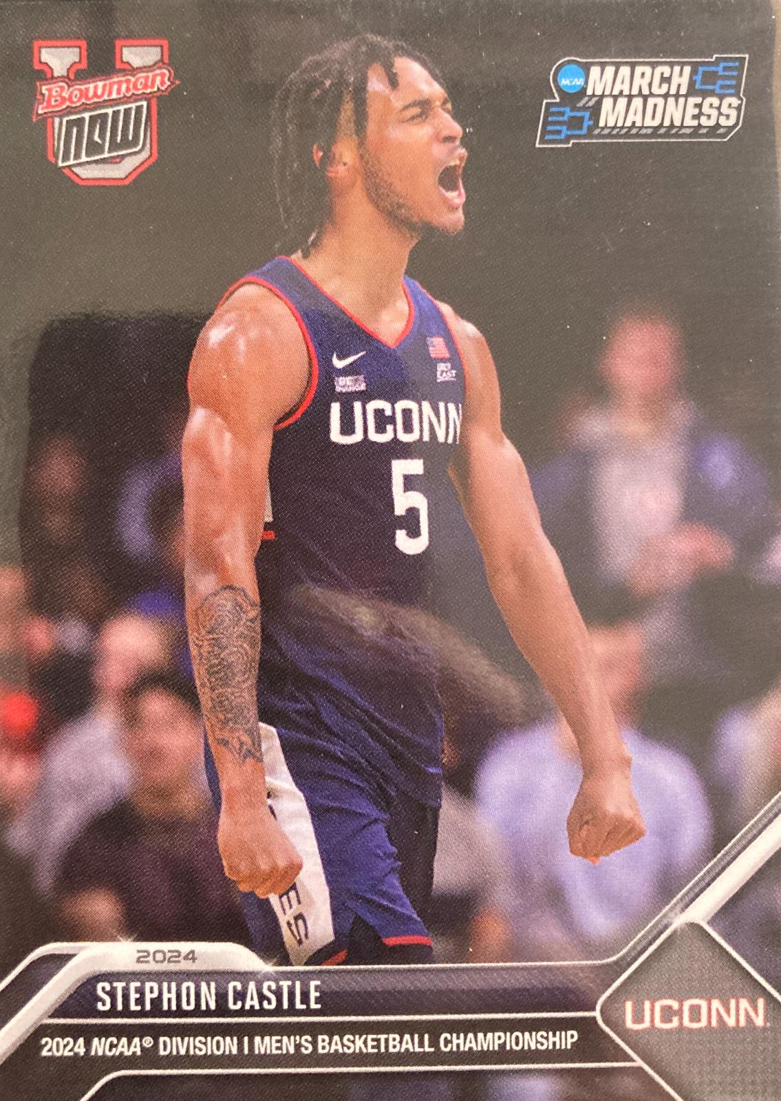 Stephon Castle Basketball Cards 2024 Bowman U Now NCAA March Madness